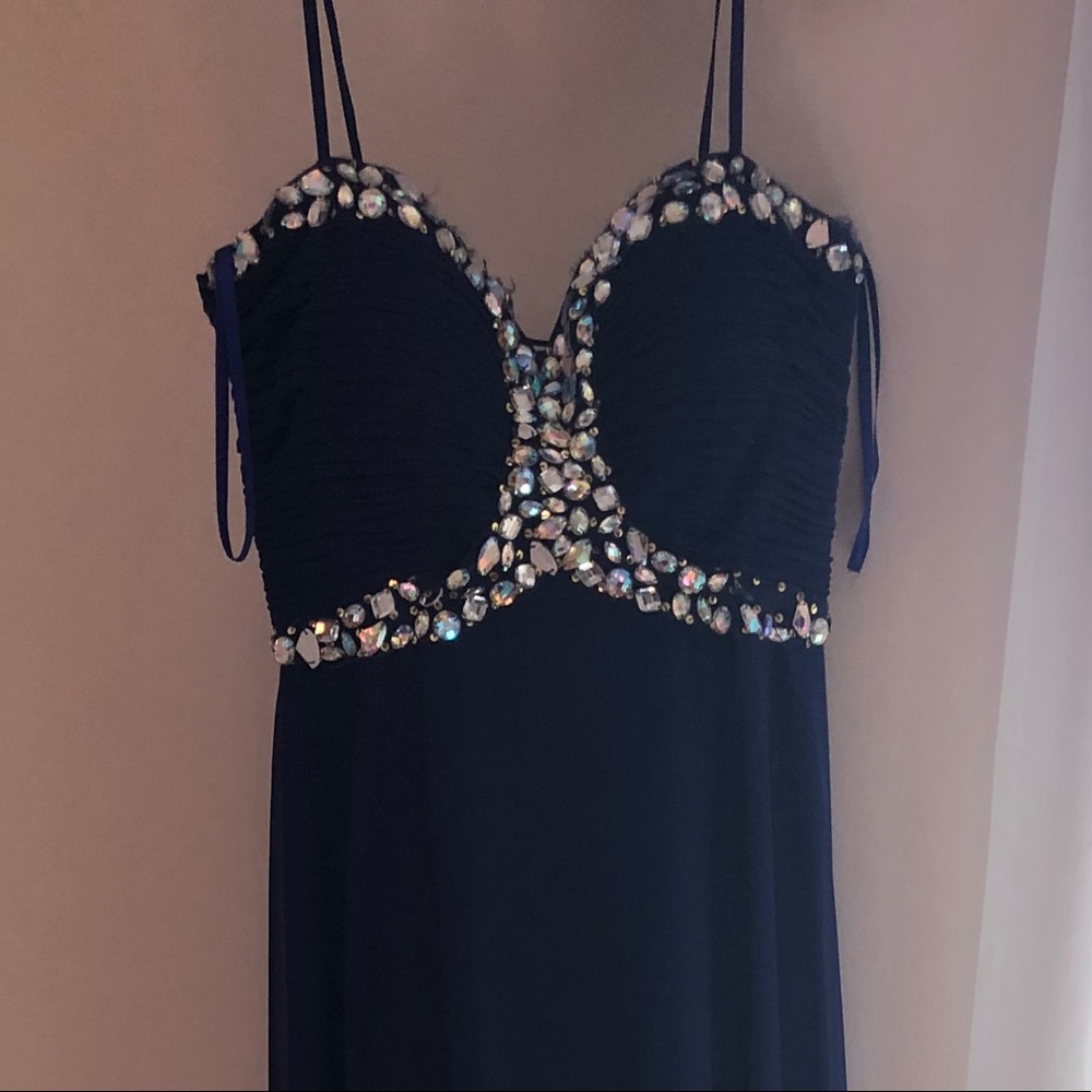 Royal blue XSCAPE dress size 6 WORN ONCE